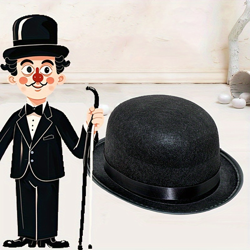 

Classic Black Felt Top Hat For Magician, Steampunk Costume Accessories - Hand Washable - Ideal For , Christmas Party, Cosplay, Masquerade, Role-play - No Feathers - Universal Holiday Appeal - 1 Piece