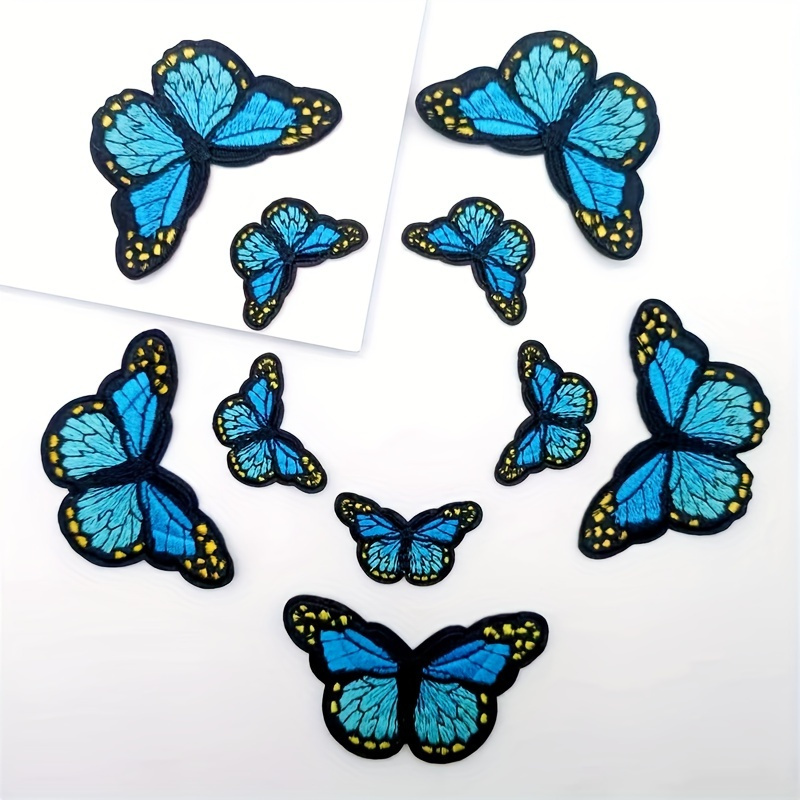 

5/10pcs Iron On Patches Set For Clothes Ironing Applications Funny Patch Iron-on Transfers For Clothing Sticker Jacket Butterflies