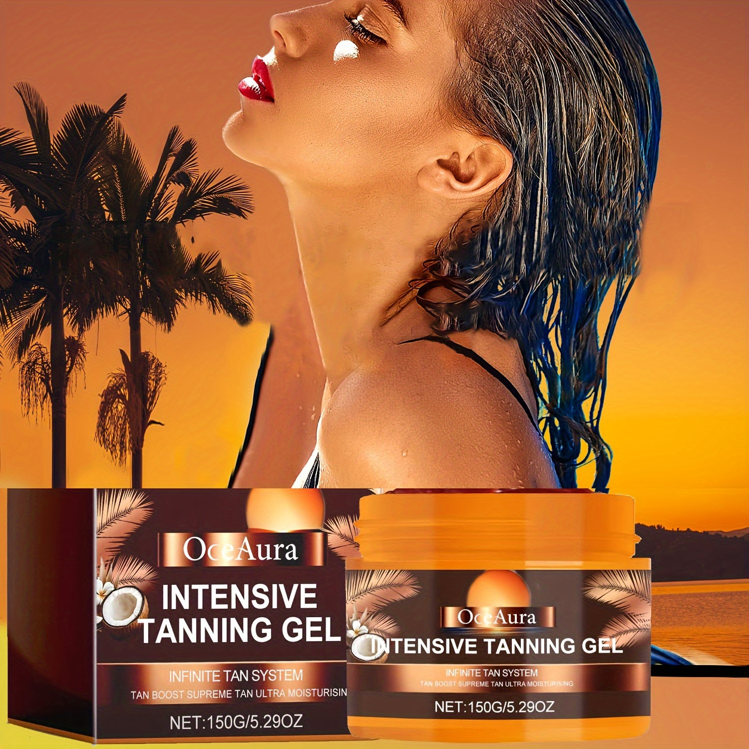 

5.29oz/150g Self-tanning Body Cream Natural Streak Free Unisex Sunless Tanning Bronzing Lotion Intensive Self Tanning Cream For Summer Beach Body Bronzer For All Skin Types