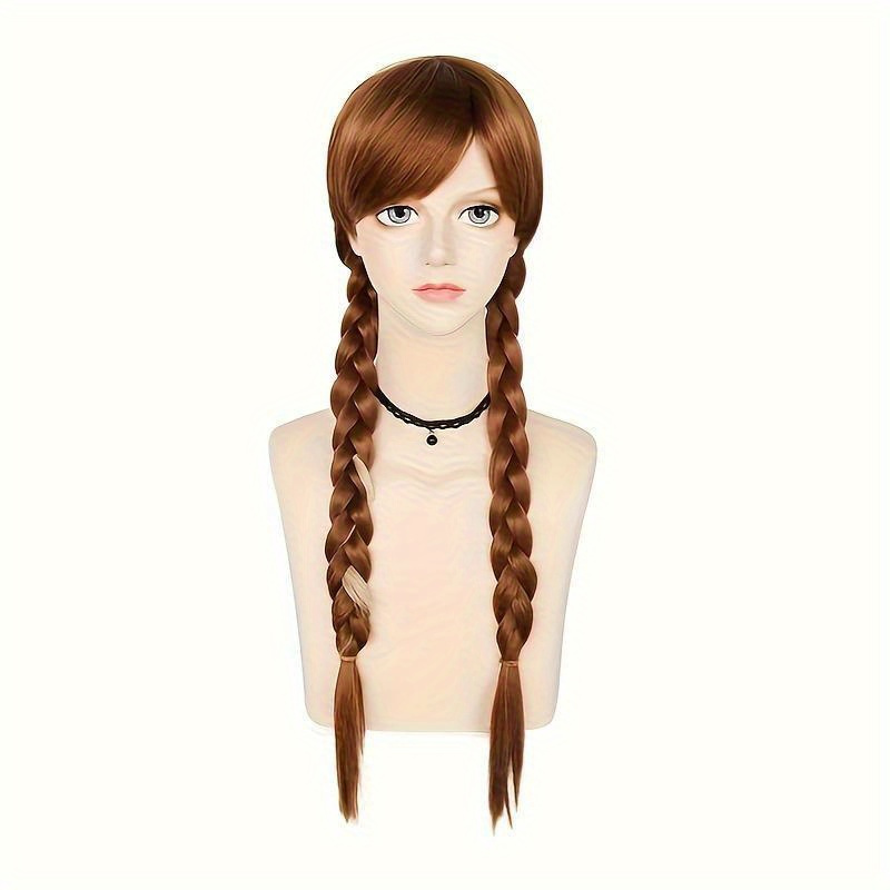 

Halloween Wig Anna Double Braid Performance Headgear Double Braided Long Wig,