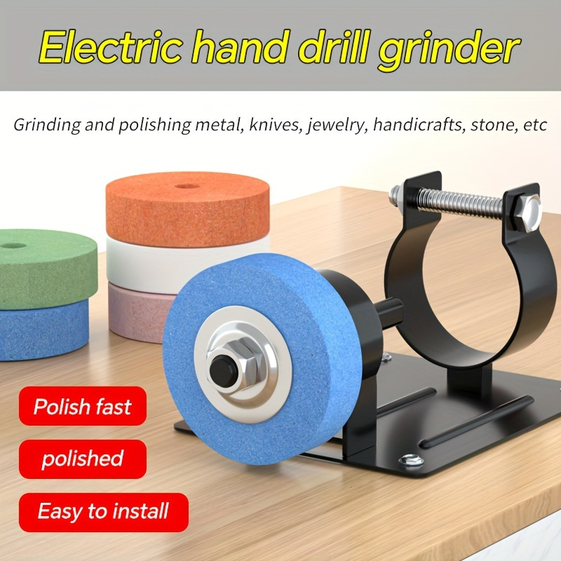 

1pc Electric Drill Transforms Into A Grinding Machine, Grinder, Conversion Head, Grinding Wheel, Metal Polishing Support Bracket, Accessory Base.