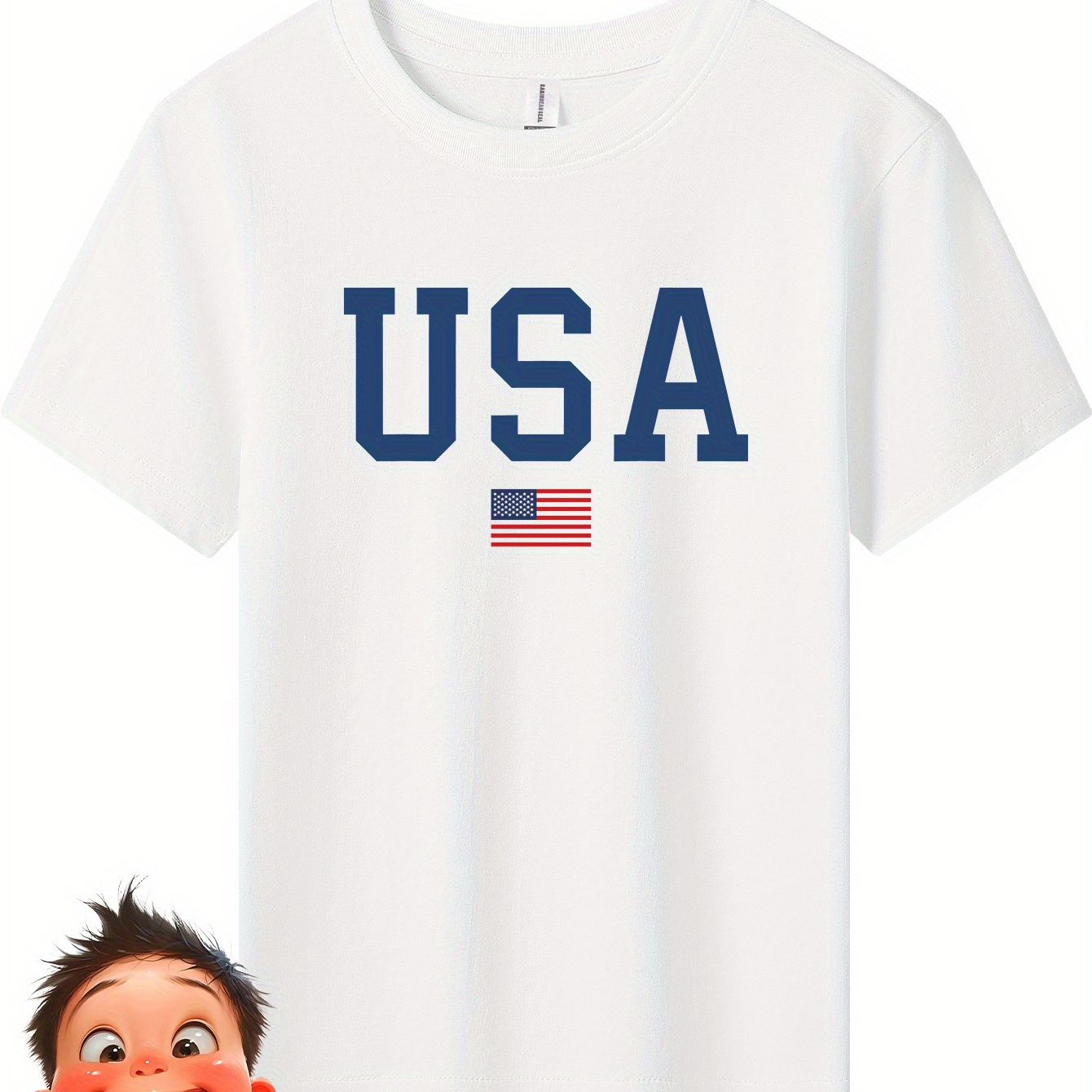 Boys' USA Flag Graphic T-Shirt
