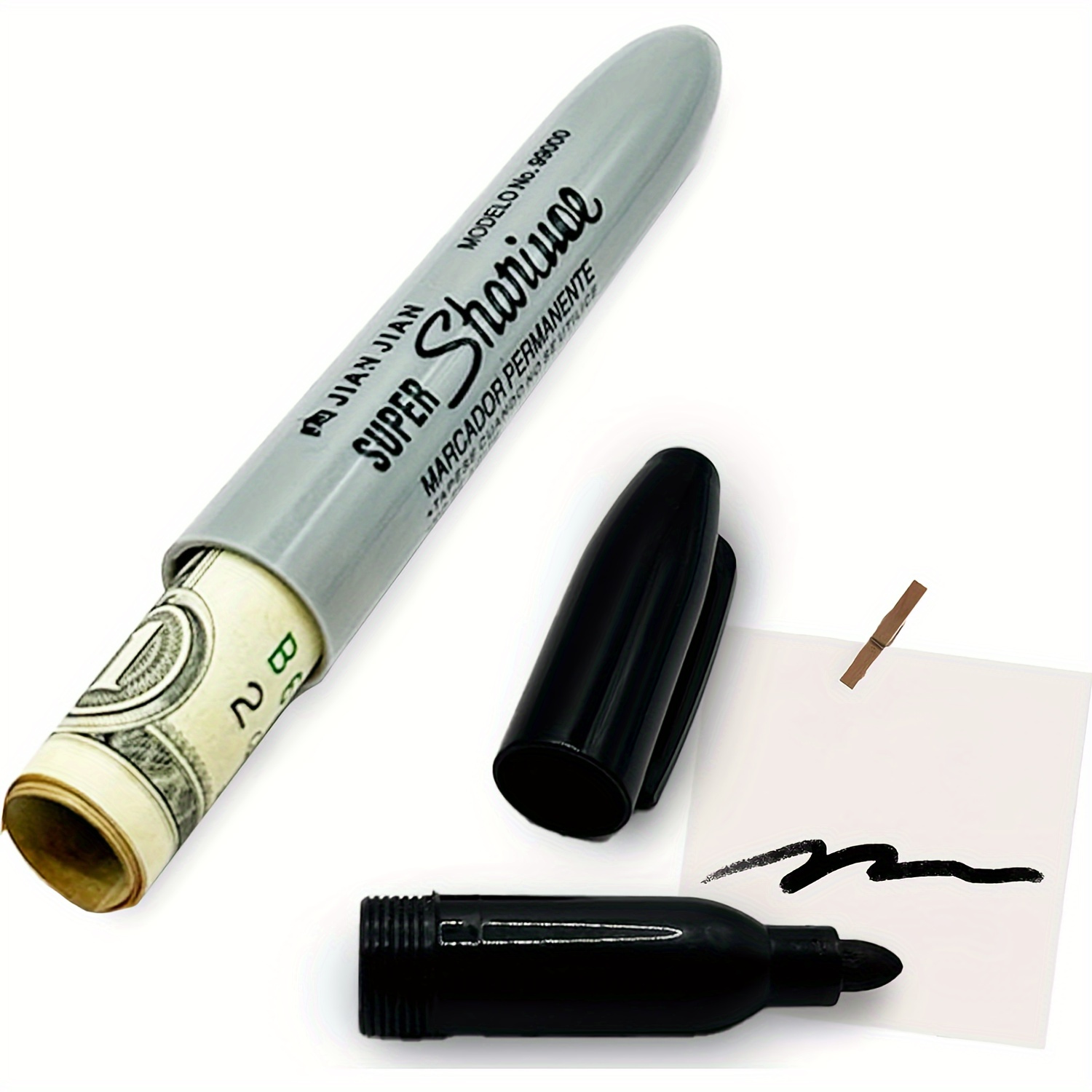 

Diversion Safe Marker Pen - Non-waterproof Plastic Secret Compartment For Money And Small Valuables Storage - Stealth Fake Marker Security Safe