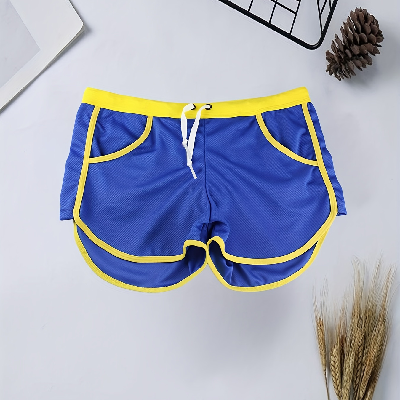 

1pc Men's Summer Shorts, Fitness Pants, Beach Pants, Sport Athletic Beach Jogger Shorts, Arrow Pants, Men's Underwear