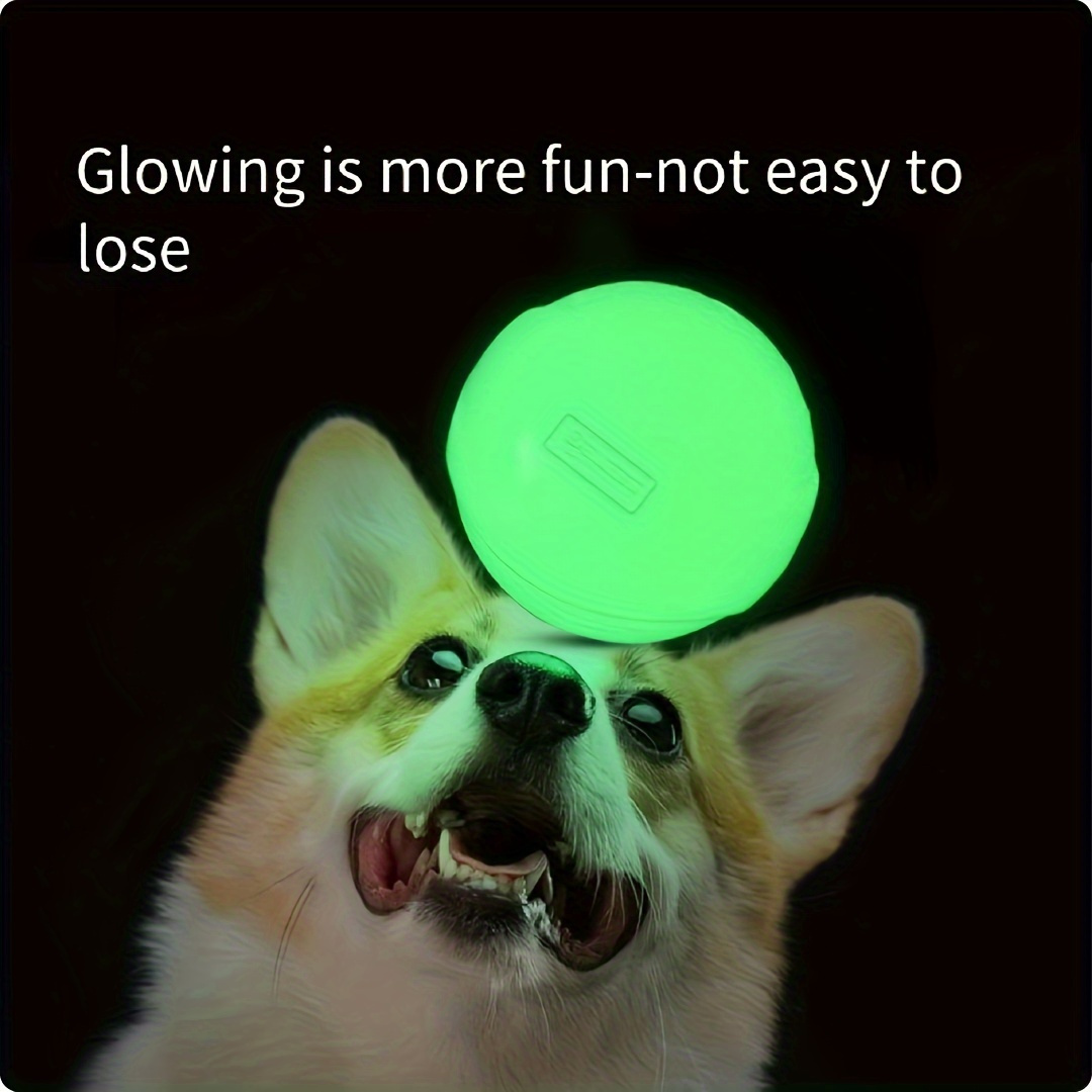 

1pc Glow-in-the-dark Dog Toy, Natural Rubber Bouncy Solid Ball, Fun And Easy To Find Nighttime , Durable Fetch Toy For Dogs