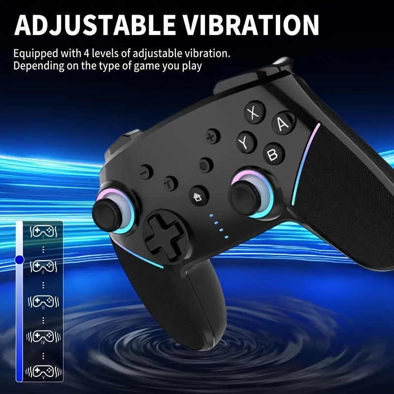

With Rgb Light, 6-axis Gamepad With Programmable Buttons, Multiuse, Compatible With Pc/ios/android, 2.4g/3g/4g/5g Connectivity