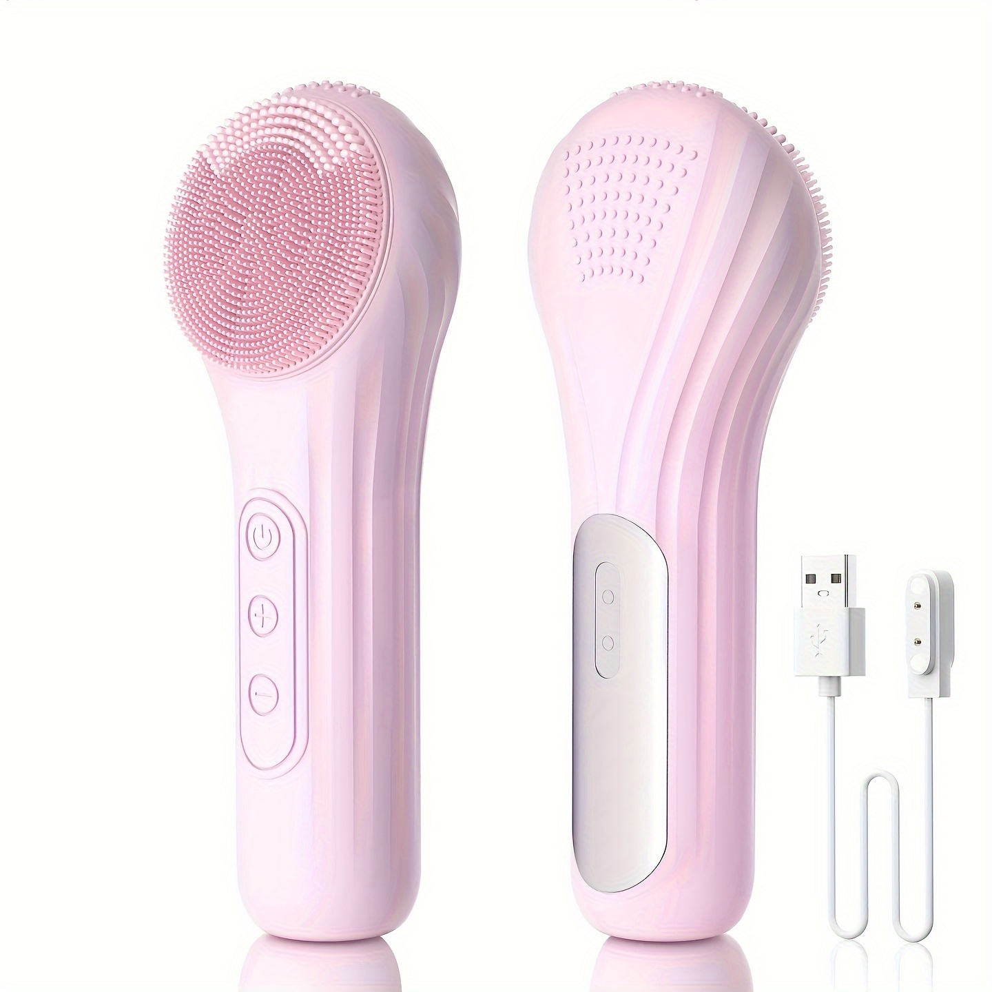 

Electric Facial Cleanser Brush, Silicone Scrubber, Wash Brush For Men & Women, Rechargeable Constant Temperature Heating Vibration Massage Cleansing Brush For Pore Cleansing Exfoliating Removal
