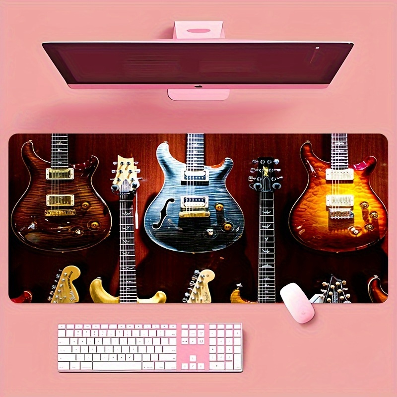 

Musical Instrument Pattern Oversized Mouse Pad Laptop Desk Mat Computer Keyboard Mouse Pad Lock Edge Non-slip Desk Pad