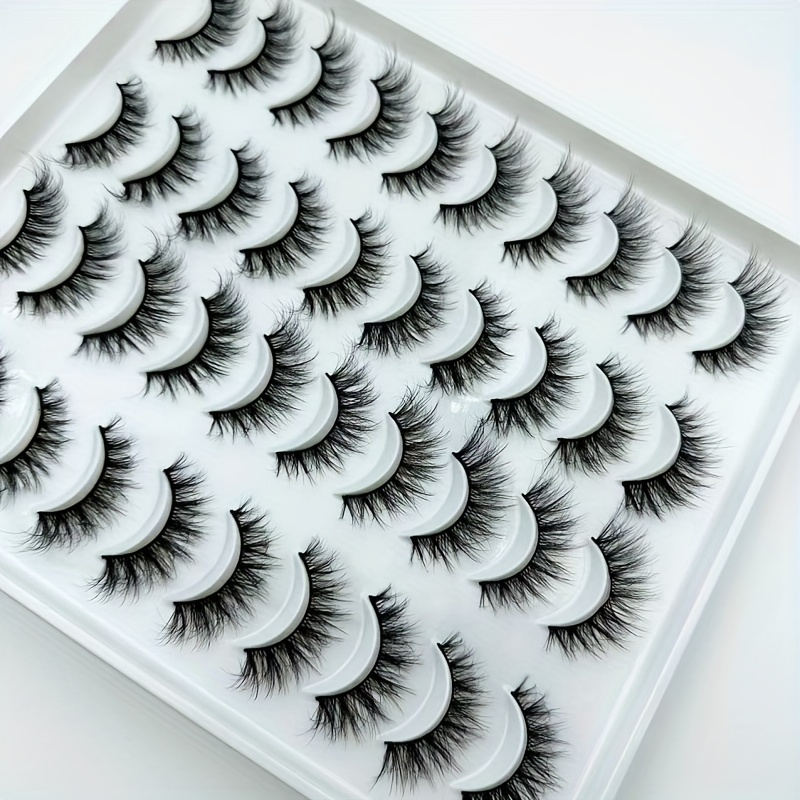 

3d Synthetic Eyelashes - Curling And Curling 20 Pairs Of Fake Eyelashes