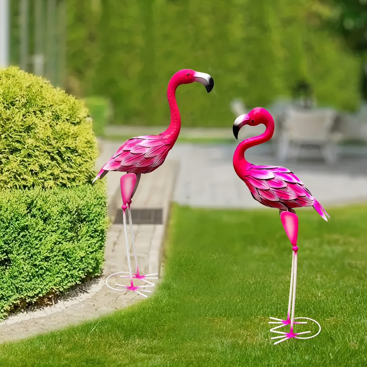 1pc, Large Metal Flamingo Garden Statues And Sculptures, Vivid * Bird  Garden Art Outdoor Statue for Home Decor, Garden Decor, Patio Decor, Lawn  Decor, Backyard Decor, Porch Decor, Wedding Decor, Party ..., image size:1200x1200