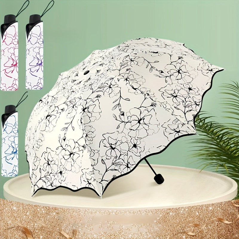 

Elegant For Lotus Flower Umbrella - Dual-use For Sun & Rain, Uv Safeguard, Manual Open