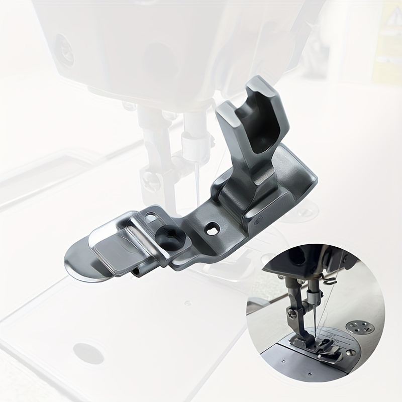 

1pc Industrial Sewing Machine Presser Foot, Stainless Steel Adjustable Hemmer Foot For Single Needle Sewing, Perfect For Rounded Skirt Hems & Waistbands