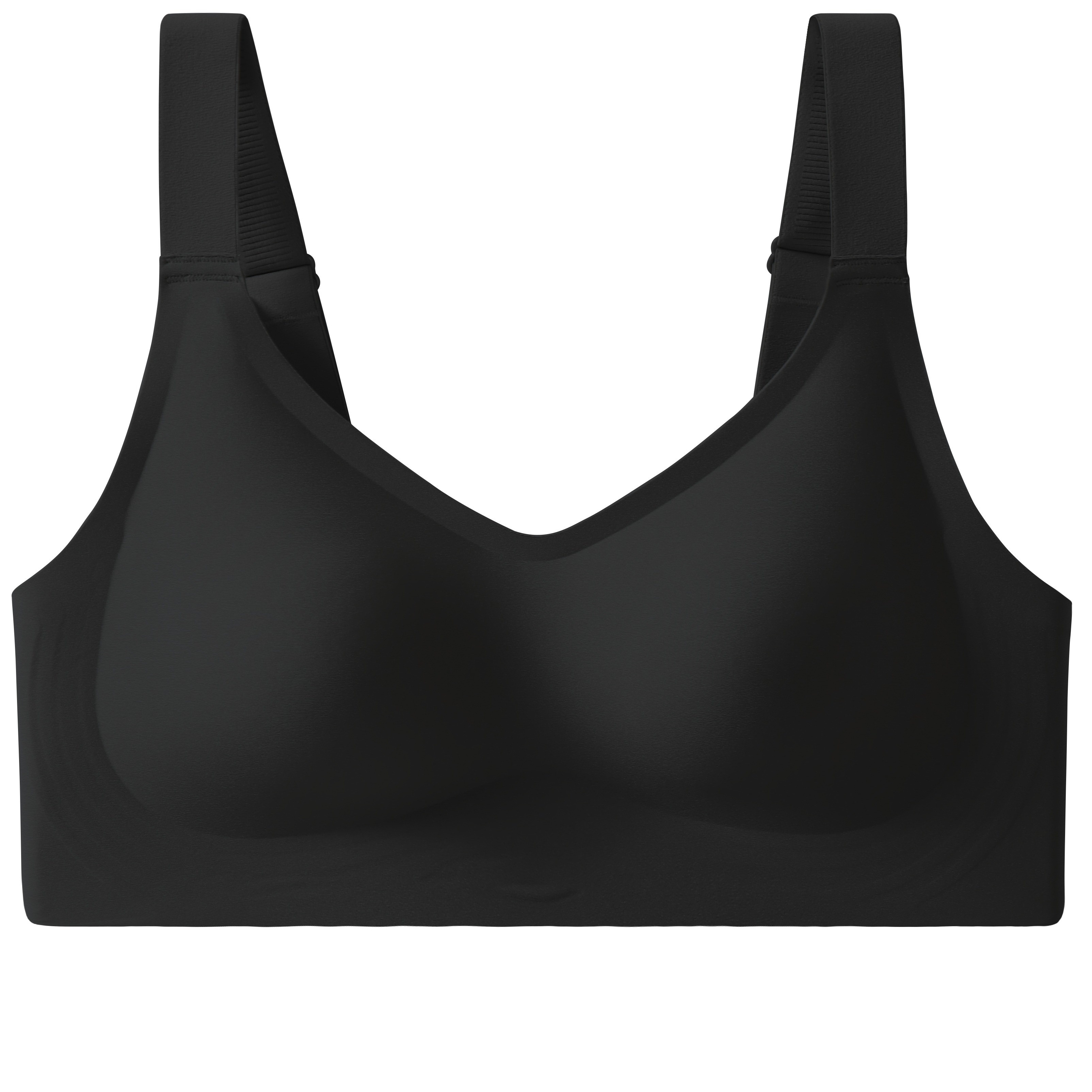 

Simple Solid Bra, Comfy & Breathable Full Cover Wireless Bra, Women's Lingerie & Underwear