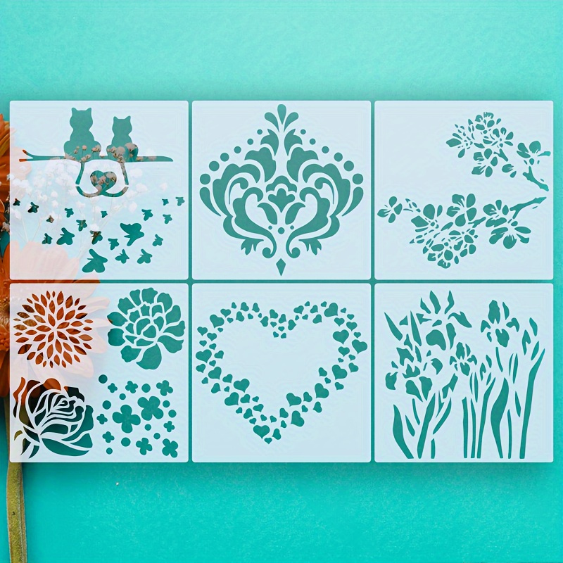 Hippie Flower 2 Piece Stencil Set 14 Mil 8 X 10 Painting /Crafts/ Te –  Quilting Templates and More!