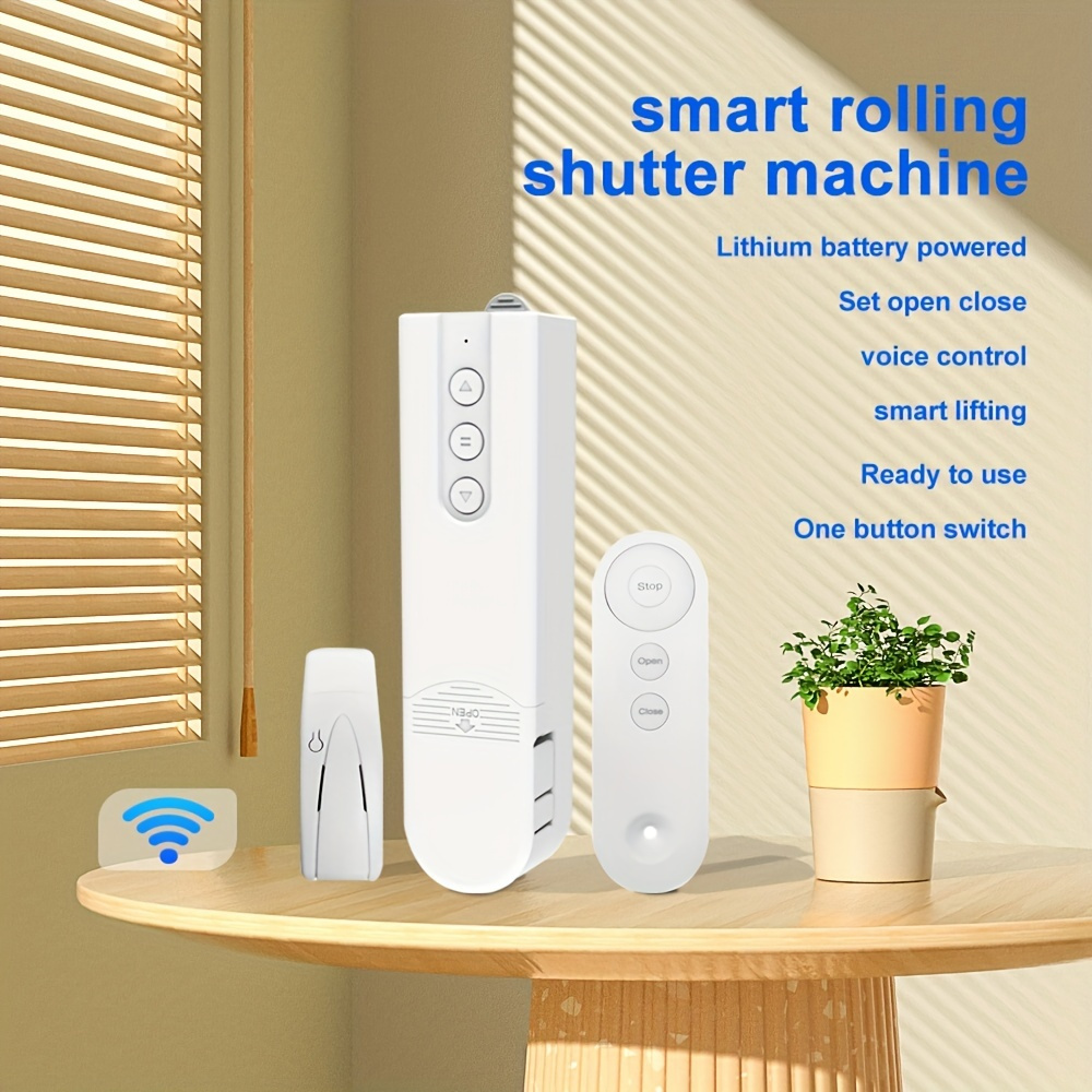 Smart Automatic Curtain Opener - Remote Control with  App/Timer/Voice,Upgraded High-Performance Motor, Automatic Light Sensor,  Add Gateways, For Google Alexa,No Remote (for Roman rod/T/U track 3in1) 
