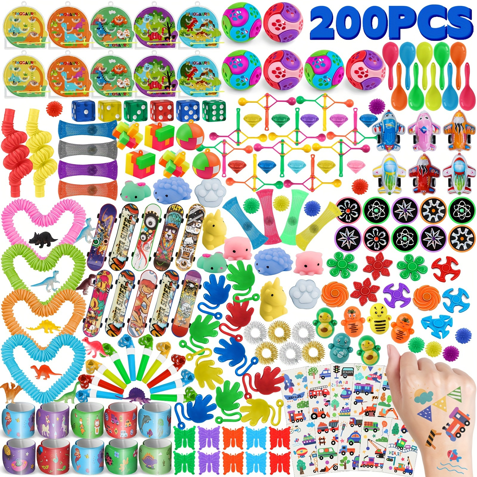 

200-piece Kids' Prize Box - Perfect For Classroom Rewards, Party Favors, Goodie Bags & Birthday Gifts | Ideal For Ages 3-6 | Durable Plastic