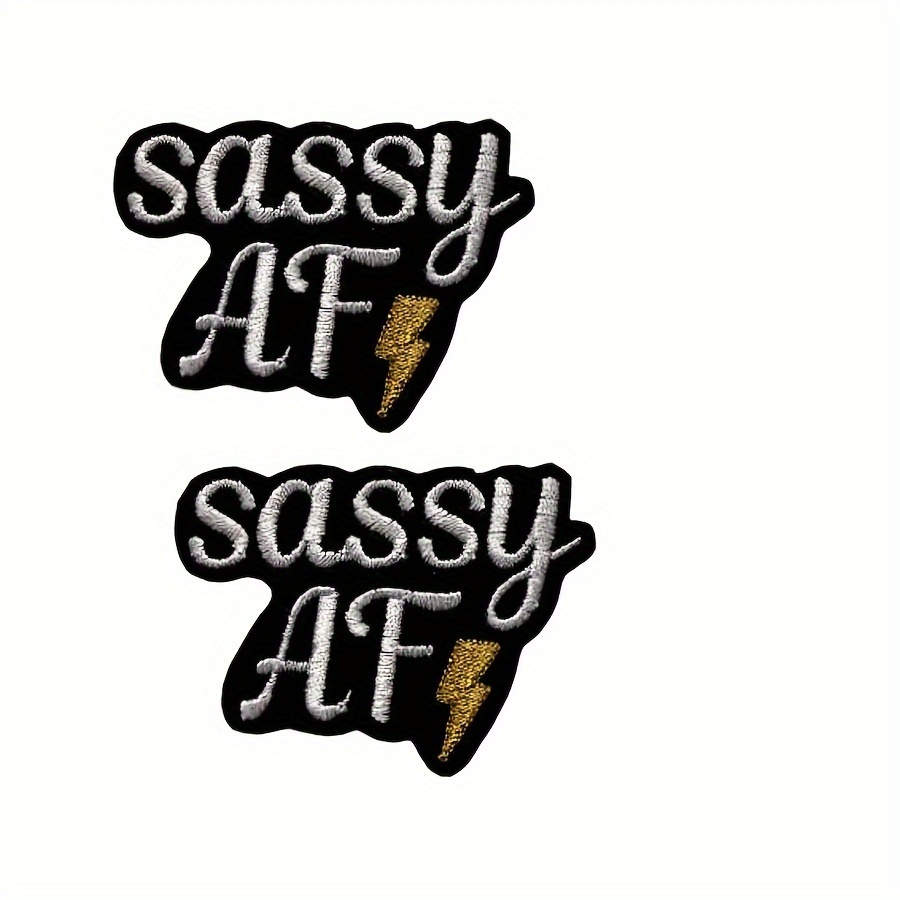 

Sassy Af Lightning Patches - 2 Pieces, Iron-on Or Sew-on, Mixed Colors