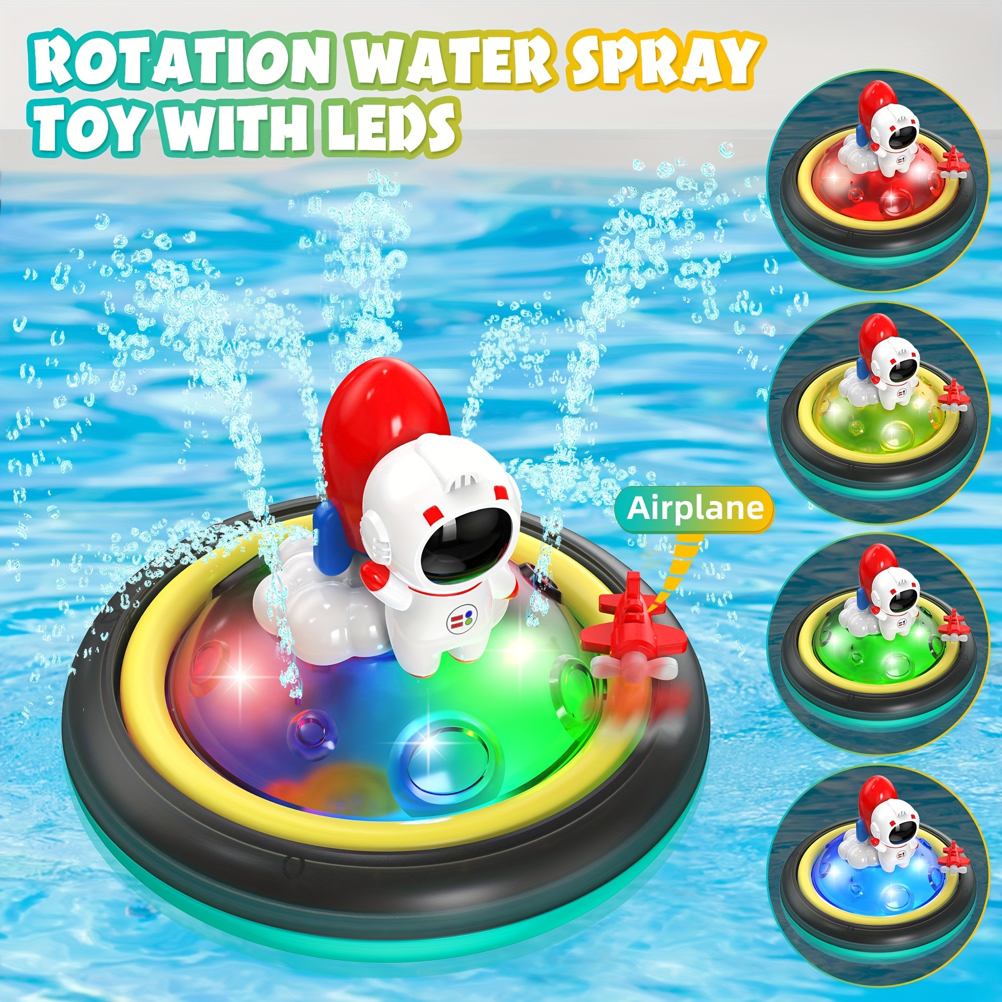Electric Sprinkler Bathtub Toys, Water Spray Frog Toy, Frog Sprinkler  Fountain Toy with 5 Different Spray Heads, for Toddlers 3-4 Years () 
