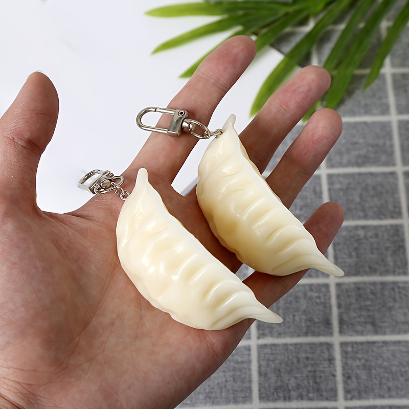 

1pcs,creative Simulation Food Dumplings Modeling Key Chain Fashion Personality - Dumplings Funny Key Chain Pendant Car Key Handbag Pendant Daily