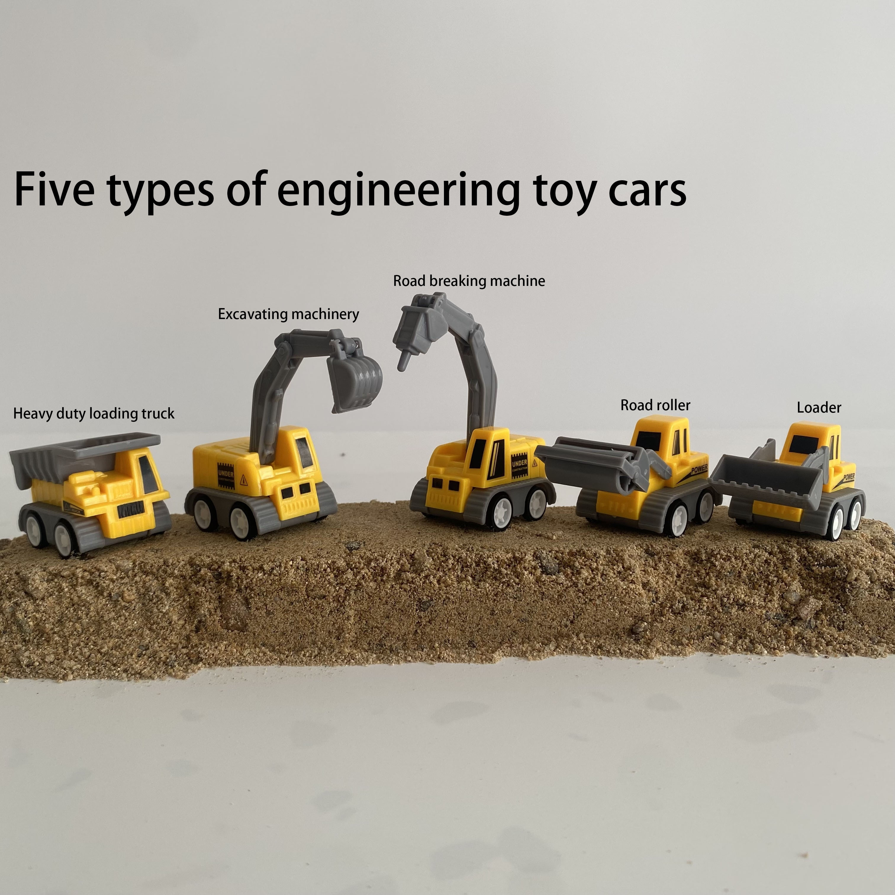 

5pcs Vehicle Toy Set - Includes , Excavator, Heavy Truck & - For Christmas Or