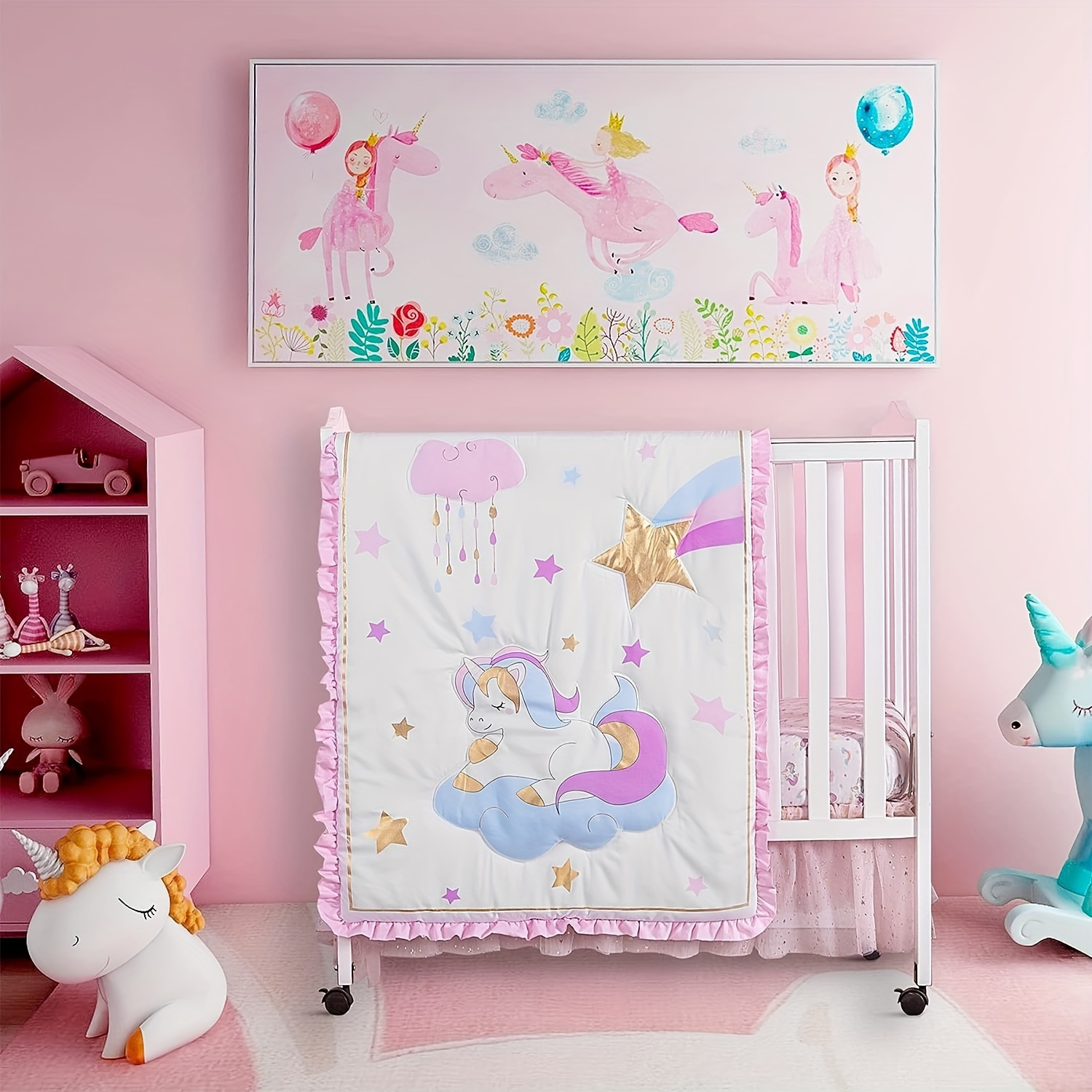 Baby girl 2024 unicorn bedding