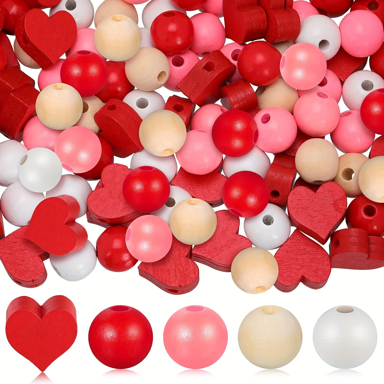 1800 Pcs 6 Color Crimp Beads Set Valentine's Day Kuwait