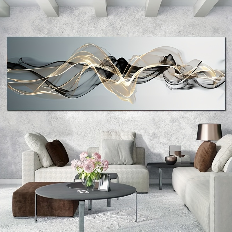

1pc Unframed Nordic Black And White Gold Art Wall, Canvas Wall Art, Living Room, Bedroom, Bathroom, Office, Kitchen Wall Decoration Art Wall Painting