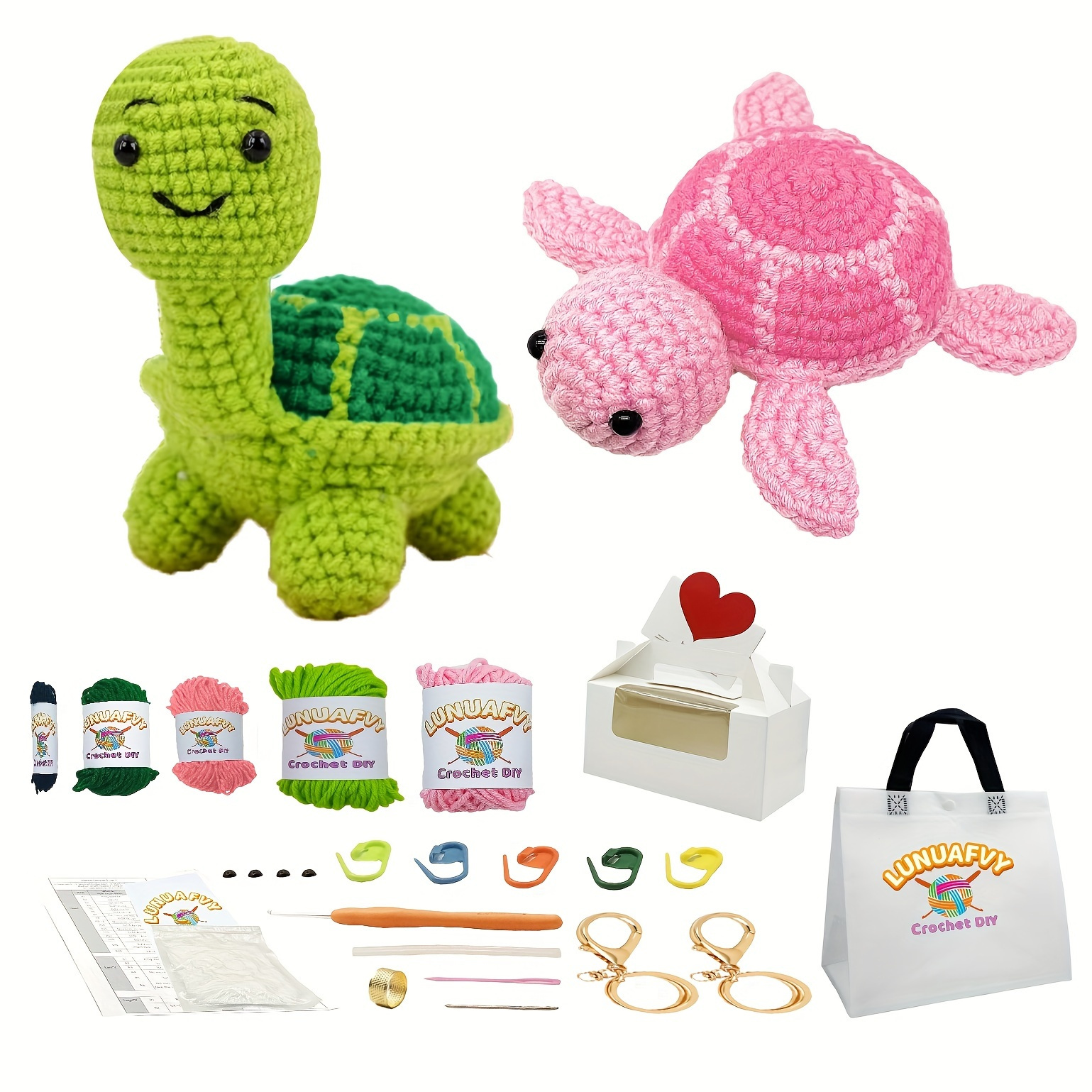 

1set New Crochet Material Package Contains English Instruction Manual, Beginner Crochet Yarn Kit For Adults, Knitting Handmade Diy Cartoon Doll For Beginners
