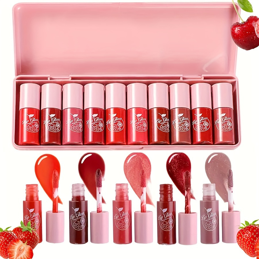 

10-piece Lipstick Set - Long-lasting, Vibrant Colors With Moisturizing Gloss & Non-stick Formula For All Skin Types