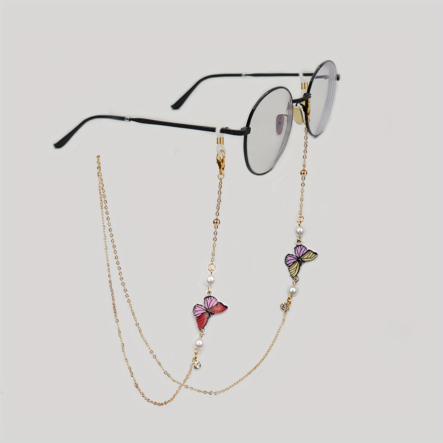 

Boho Butterfly Pendant Glasses Chain Anti Slip Sunglasses Lanyard Strap Cute Mask Face Covering Eyewear Retainer
