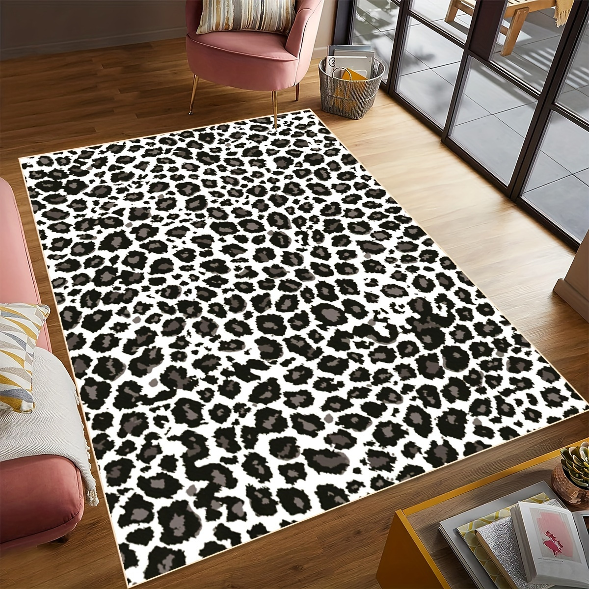 Leopard Area Rug, Animal Print Area Rug, Cute Leopard Area Rug, Black and  White Area Rug, Decorative Animal Print Area Rugs, Home Gifts -  Norway