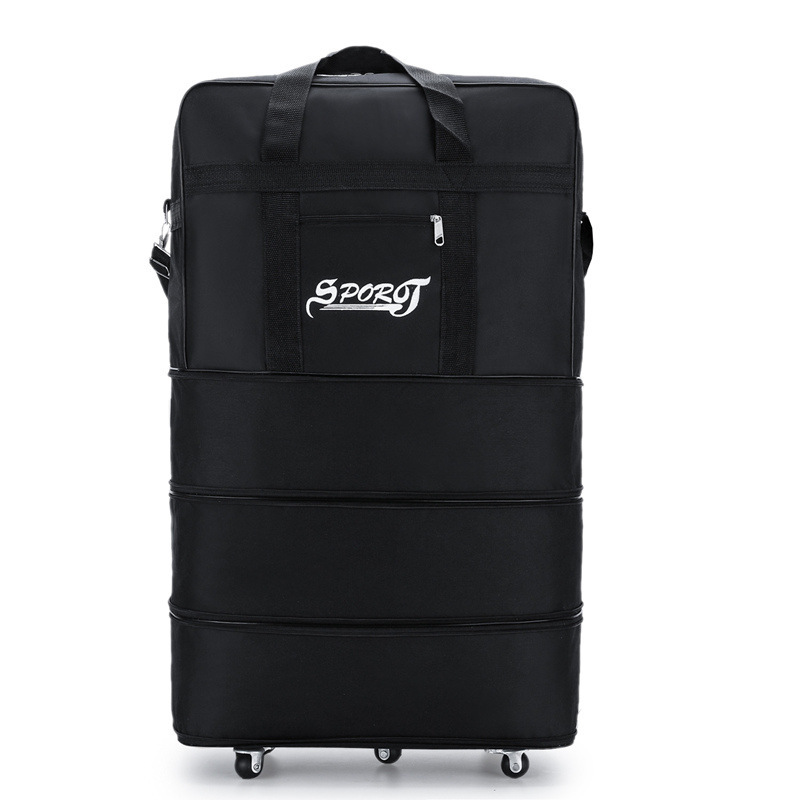 

1pc 60/80/84/100/114cm Waterproof Folding Portable Traveling Wheeled Bag, Large Capacity Trolley Suitcase Bag, Lightweight Multi-layer Handbag