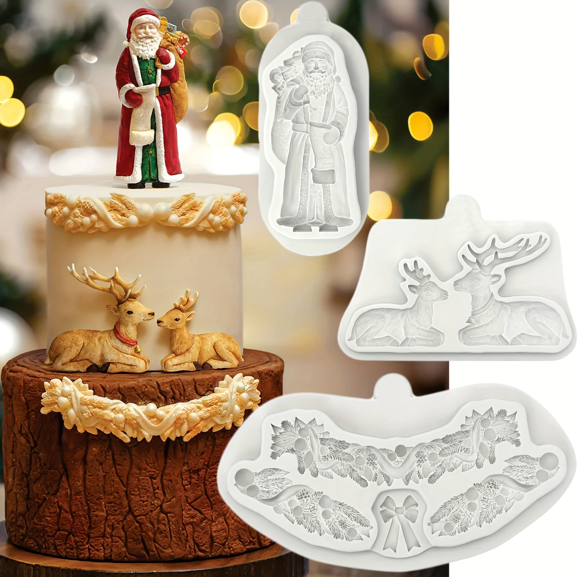 1pc Stampo In Pasta Zucchero Natale Stampi In Silicone 3d - Temu Italy