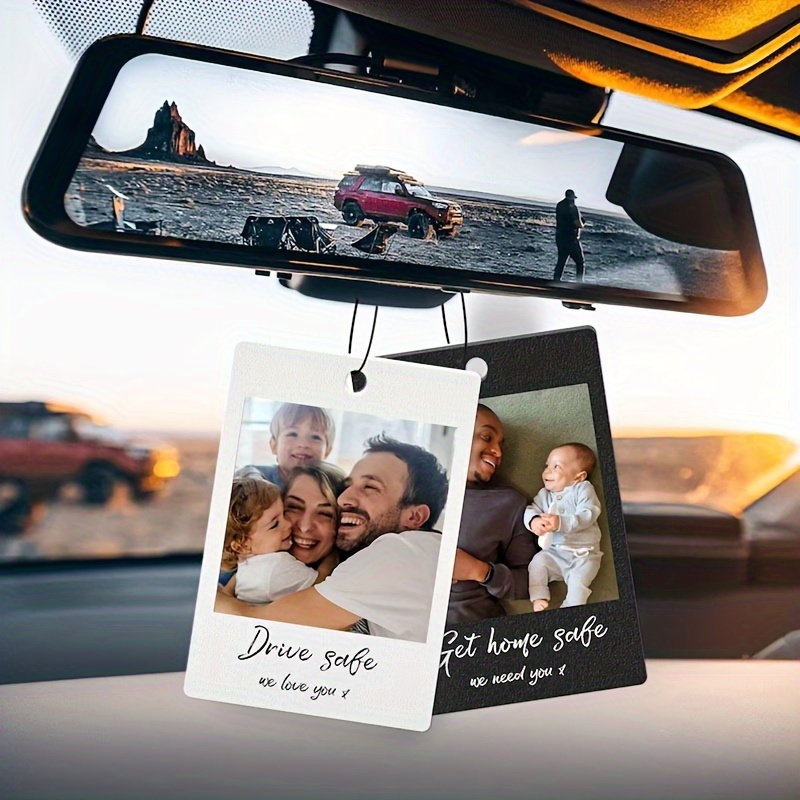 

Personalized Acrylic Photo Hanging Ornament For Vehicle - Custom Picture Mirror Charm, , Love You, Father's Day, Anniversary, Wedding, Valentine's Day Gift (1-pack)