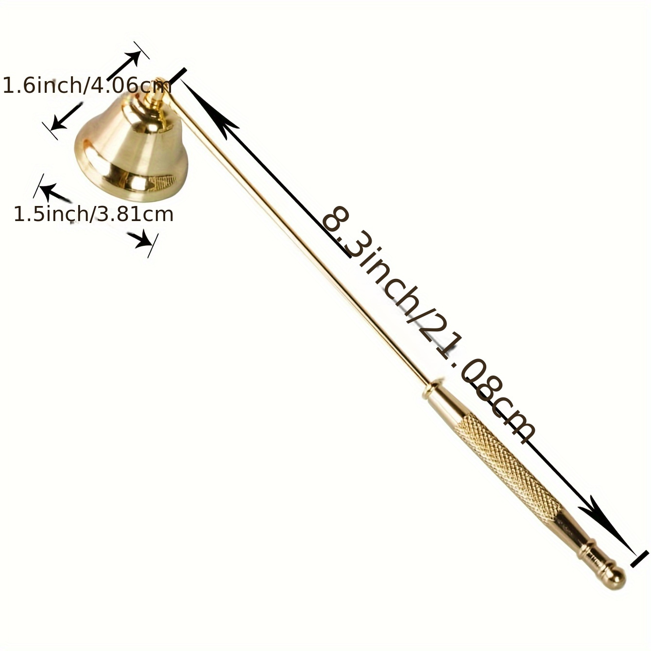 

1pc Elegant Goldenen Candle Snuffer With Handle, Stainless Steel Candle Extinguisher, Wax Candle Wick Dousing Tool, Manual , For Candle Lovers, Home And Gift Use