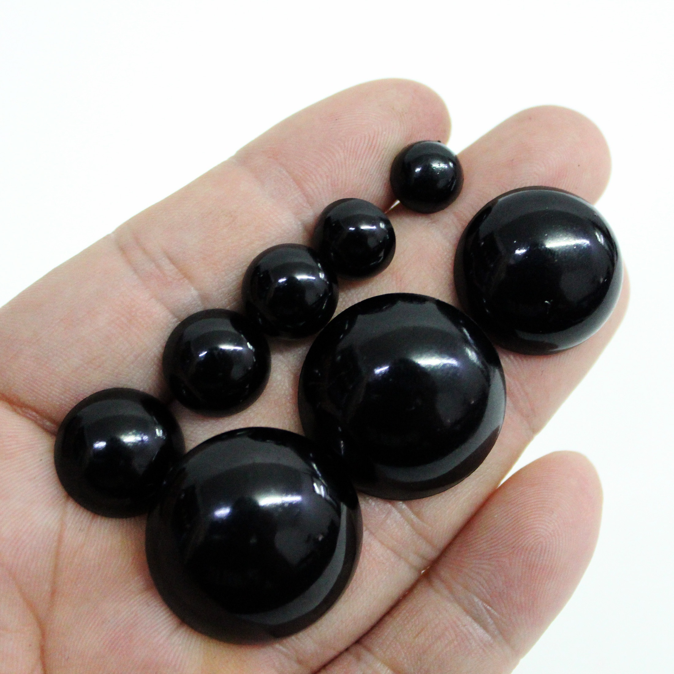 

20pcs/10pcs 0.9cm-2.5cm Black Mushroom Button Diy Hand- Button For Coat Sweater Shirt Chiffon Shirt Round Decorative Button Animal Eye Decorative Button