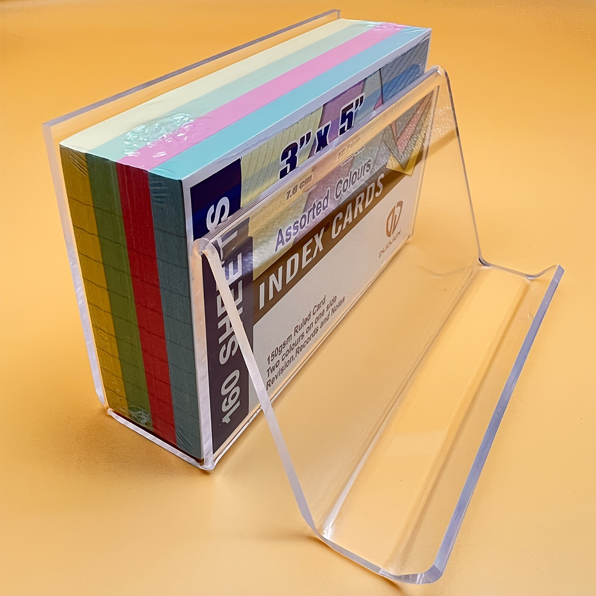 Colarr Index Card Holder with Dividers and 3x5'' Ruled Index Cards, Include  15 Index Card Dividers 200 Ruled Index Cards 3 Sheets Alphabet Stickers