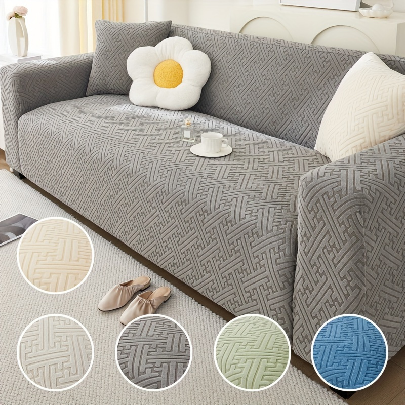 Comprar Funda de sofá elástica para sala de estar, sofás geométricos  ajustables, fundas para chaise, sofá seccional, funda para sofá esquinero