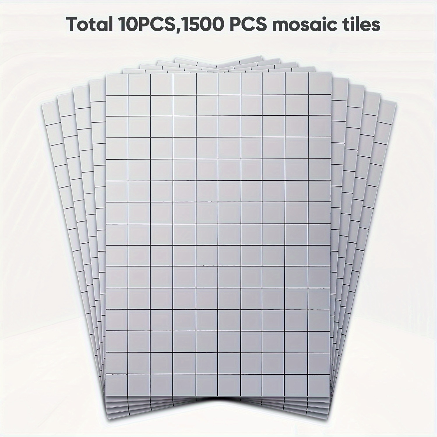 

1050pcs Silvery Self-adhesive Mosaic Tiles, Glass Lens Square Mirror Mosaic Stickers, For Disco Ball Craft, Disco Stickers, (10x10mm, Silvery)