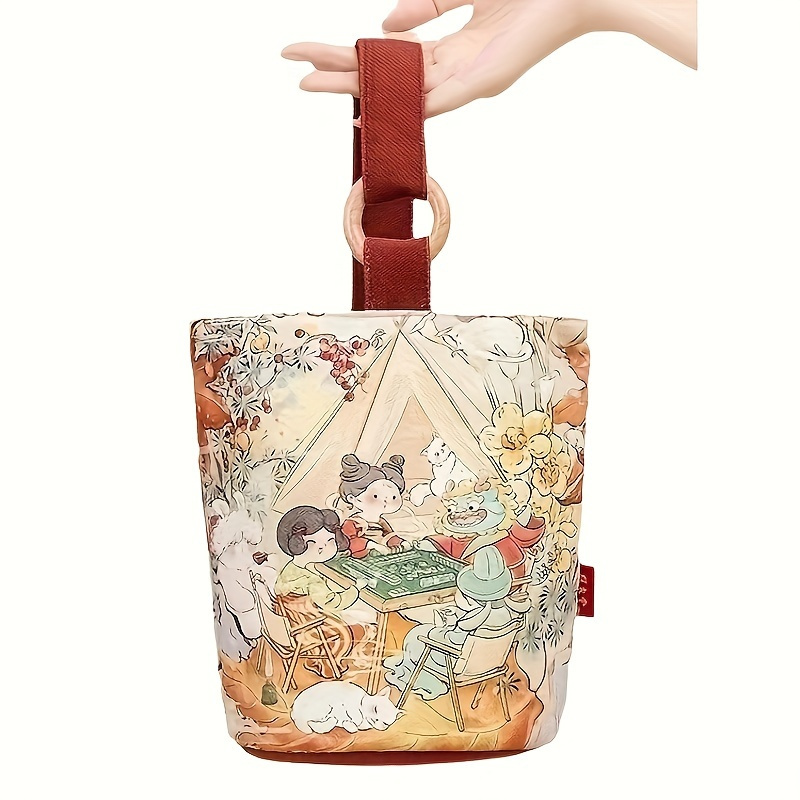 

Chinese Style Cute Year Of The Loong Handheld Bucket Bag, Handheld Bag Commuter Bag