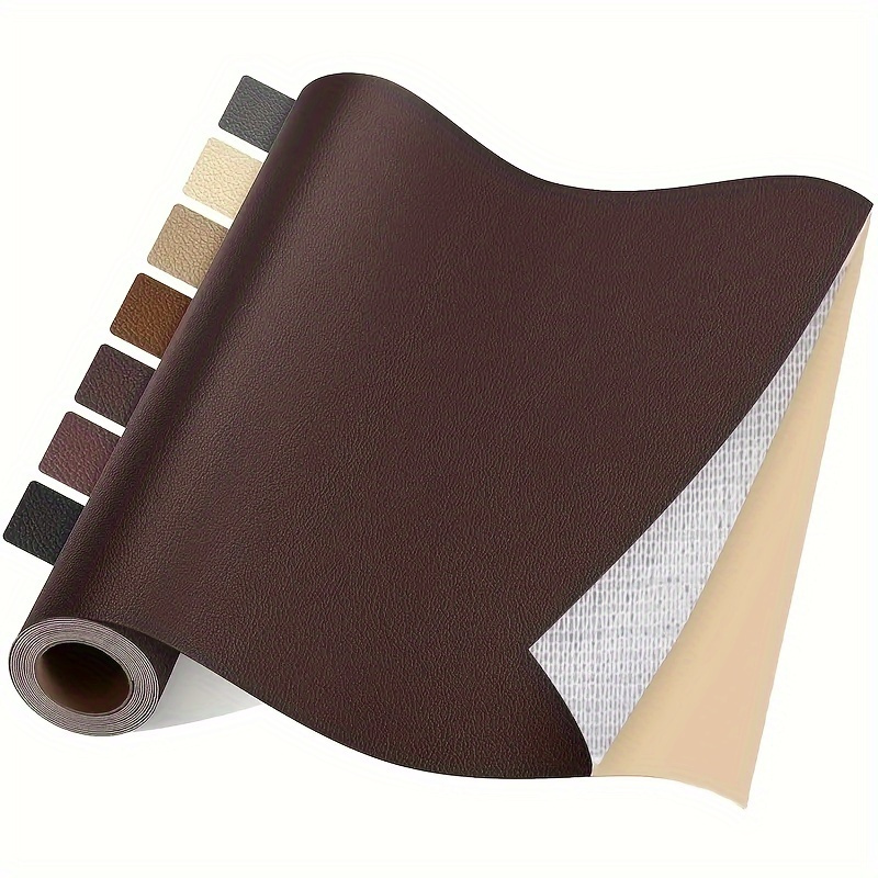Leather Repair Patch 13.8 inch x 53.9 inch, Self-Adhesive Leather Patches for Couch, Furniture, Sofas, Handbags, Car Seats, Size: 13.8 x 53.9, Brown