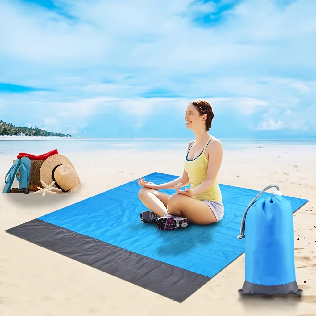 

Large Sandproof Beach Blanket, Compact Waterproof Mat For Travel, Camping, Hiking And Picnic, Quick Drying, Lightweight And Durable Mat