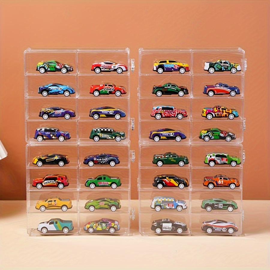 

1pc Miniature Car Model Display Case - Scale, Decorative Art Style, Plastic Toy Car For Home & Office