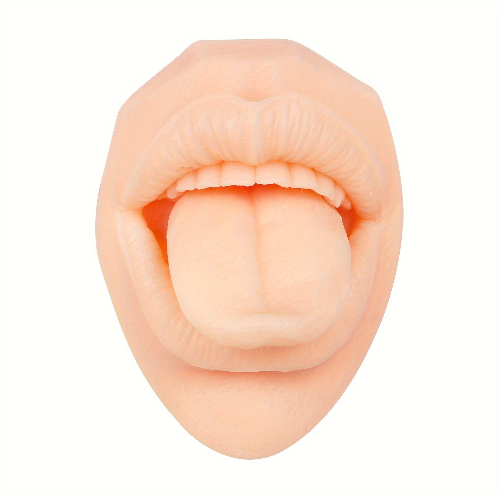 

Silicone Tongue Model For Piercing Practice, Fantasy Themed Irregular Shaped Body Part Piercing Display Model For Acupuncture Jewelry Presentation And Educational Use