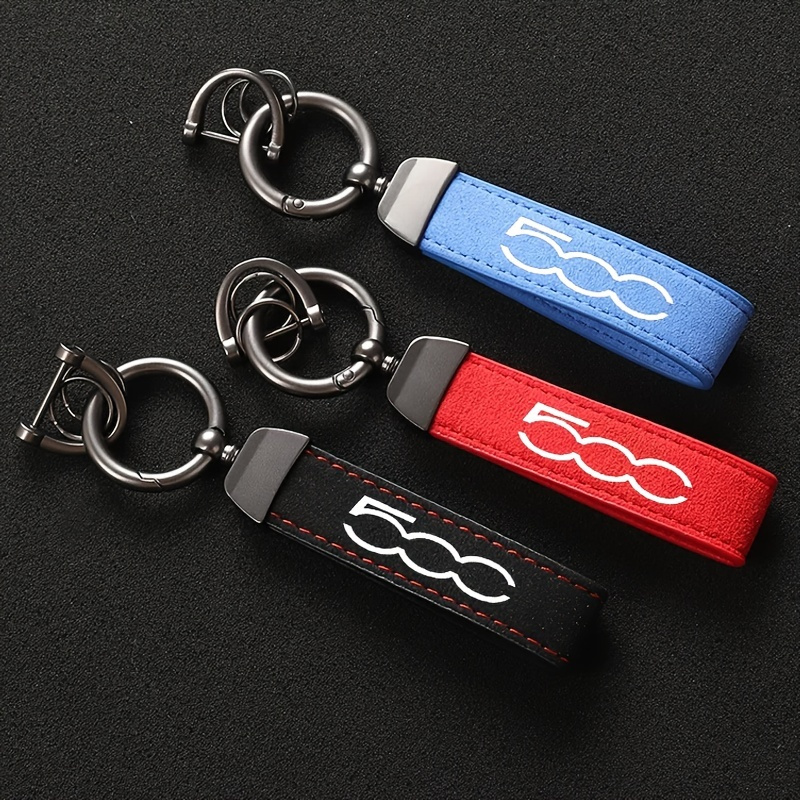 

High Quality Pu Leather Keychain Key Rings For Fiat For Abarth 500 500c 500x 500l Fashion Pu Leather Keychain