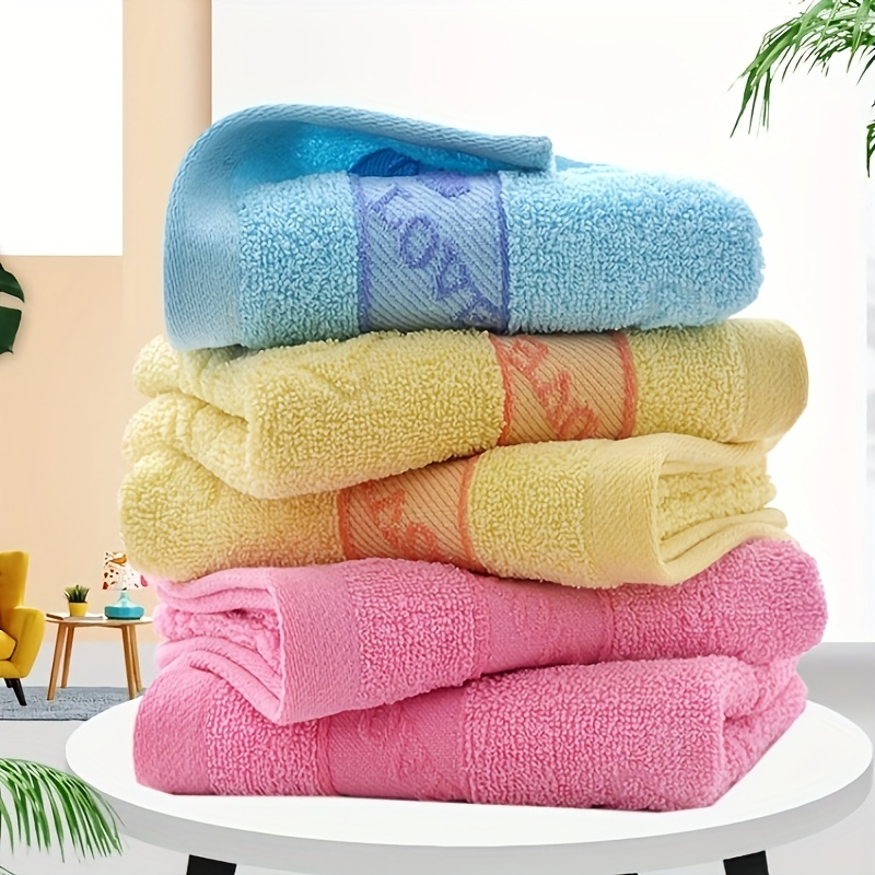 

3pcs Super Soft Cotton Jacquard Hand Towel, Solid Color Household Absorbent Face Towel, Daily Towel Set Gift For Friends And Families, Bathroom Supplies, Home Supplies