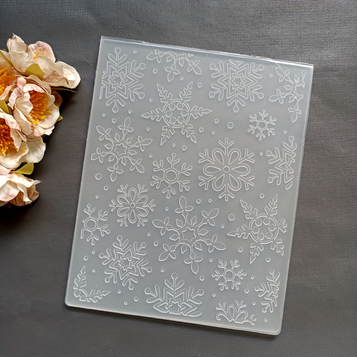 

Zasg Christmas Snow Embossing Folder Transparent Plastic Plates Design For Diy Paper Card Decoration Embossing Cutting Dies Scrapbooking