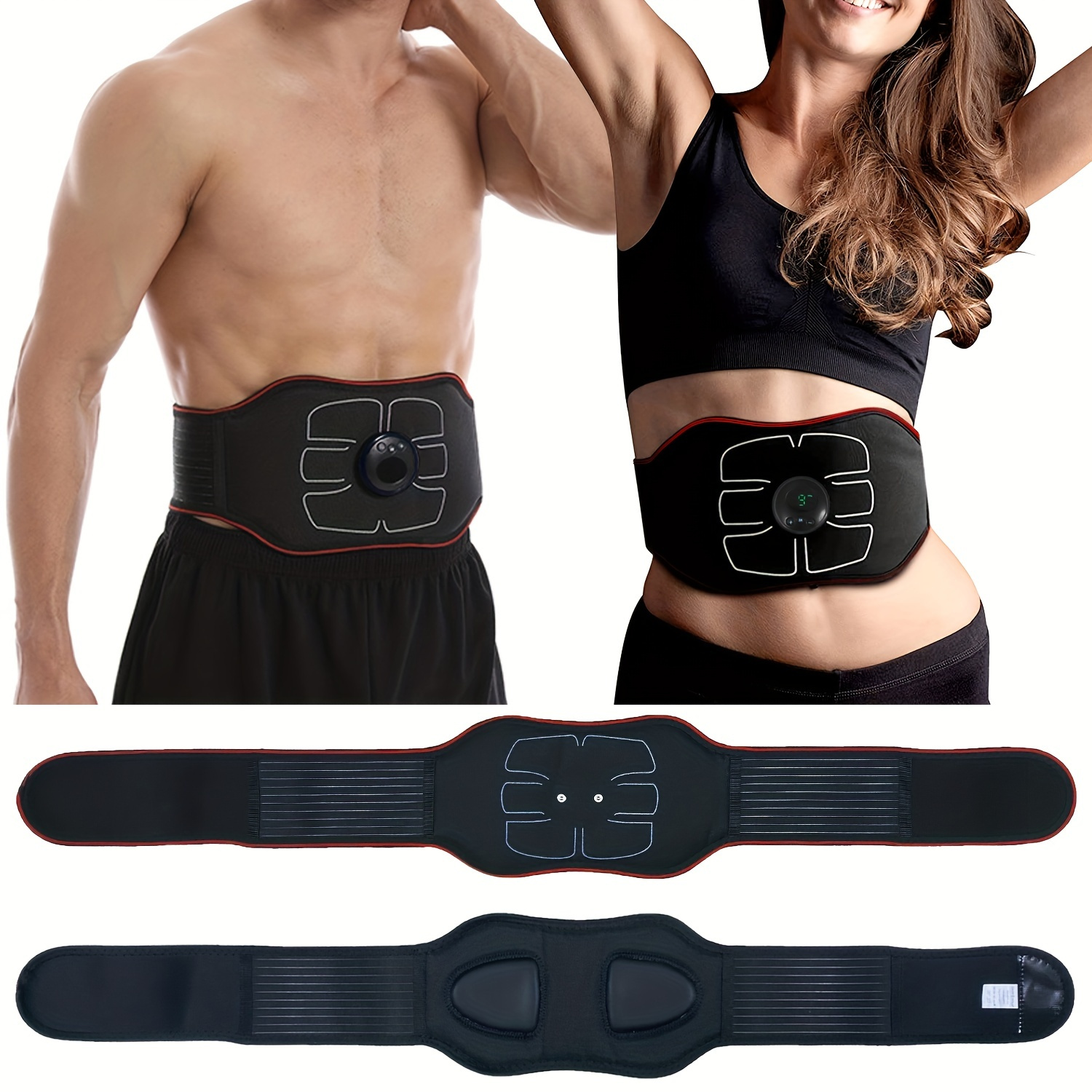 Massage Belt - Electric Warm Palace Belt, Waist Rechargeable Vibration  Support Body Belt Massager, Suitable for Outdoor Sports and Seniors,XL