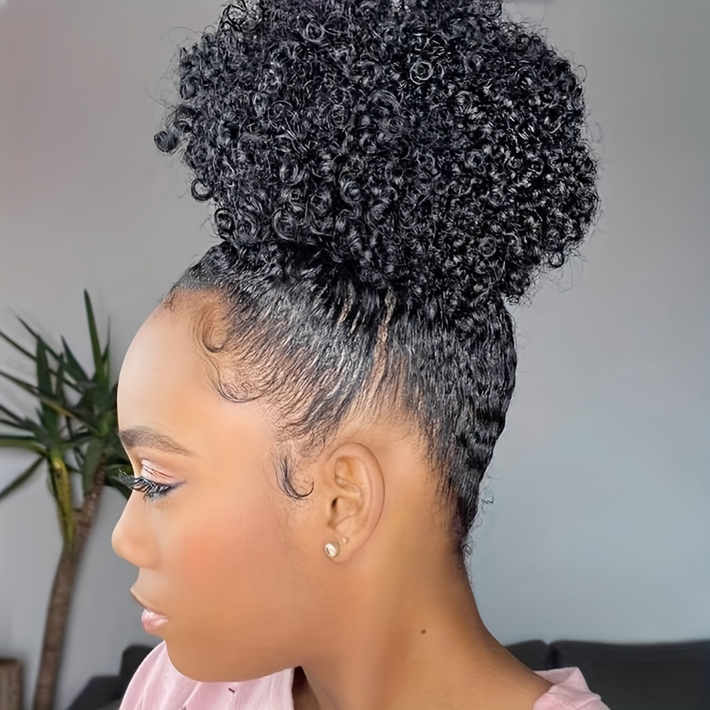 

Single Piece Synthetic African Fluffy Hair Bundle Curly Puff Short Drawstring Ponytail 6-inch Curly Ponytail Extending For Women's Drawstring Ponytail Hair Extensions Christmas Dressing Christmas