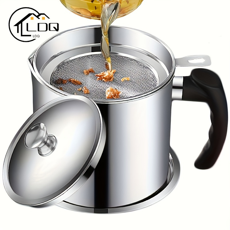 

1pc Home Kitchen Container With Strainer Easy To Holding When Need Stainless Steel Made For Storage Cooking 1.8l/ 60 Oz For Hotels, Restaurant, Bulk Kitchenware&tableware Eid Al-adha Mubarak